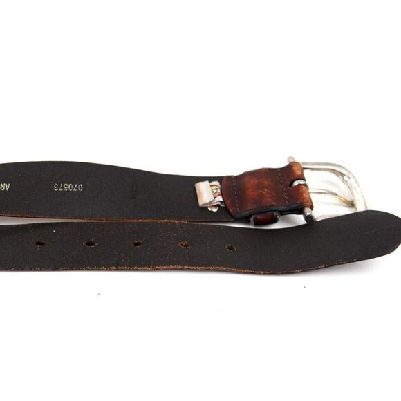 VTG Fossil BROWN GENUINE LEATHER 1.5"Wd DRESS CASUAL MEN'S BELT Sz 38/95 (B88 - Picture 13 of 13